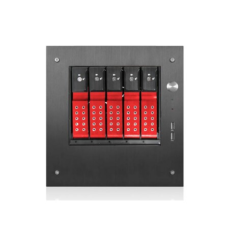 Istarusa NoPowerSupply Compact Stylish 5x 3.5" Hotswap Trayless Mini-ITX Case S-35-DE5RD